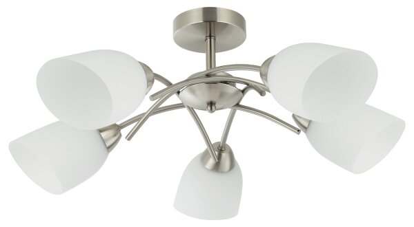 Prisadený luster DONNA 5xE27/60W/230V nikel