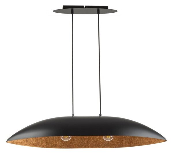 Luster na lanku GONDOLA 2xE27/60W/230V čierna/medená