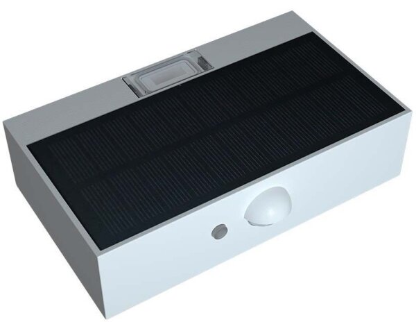 LED Solárne nástenné svietidlo so senzorom LED/3W/3,7V 3000K/4000K IP65 biela