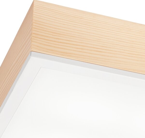 Stropné svietidlo NATURAL SQUARE 4xE27/15W/230V 39x39 cm borovica/biela