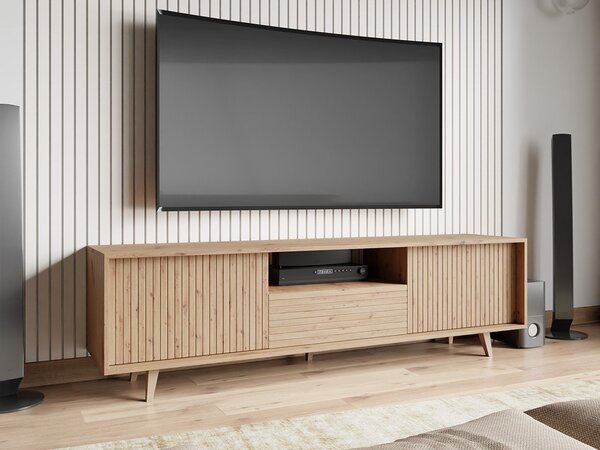 Široký stolík pod TV PRESIDIO - dub artisan