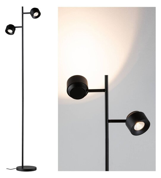 Paulmann Puric Pane I stojaca LED lampa, stmievač, Čierna, Obývacia izba / jedáleň, kov, Moderný