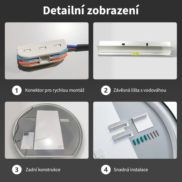 CERANO - Kúpeľňové LED zrkadlo Retano - 100x70 cm