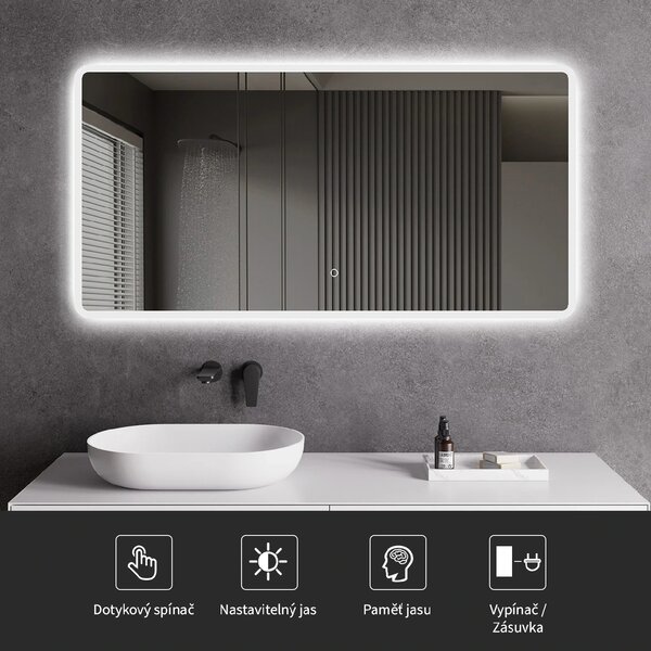 CERANO - Kúpeľňové LED zrkadlo Grande - 60x80 cm