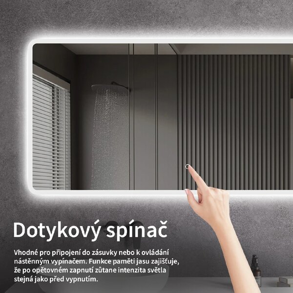CERANO - Kúpeľňové LED zrkadlo Grande - 60x80 cm