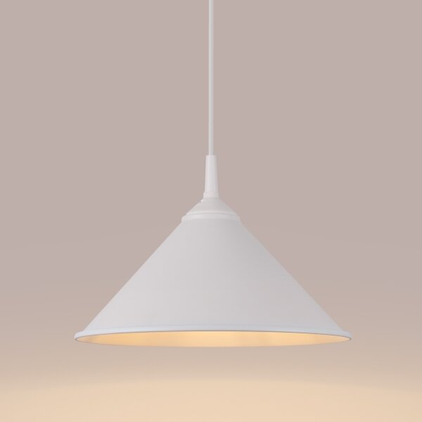 Sollux SL.1325 - Luster na lanku ZUMA 1xE27/15W/230V pr. 30 cm biela