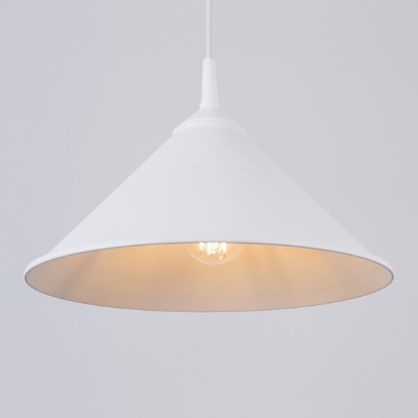 Sollux SL.1325 - Luster na lanku ZUMA 1xE27/15W/230V pr. 30 cm biela