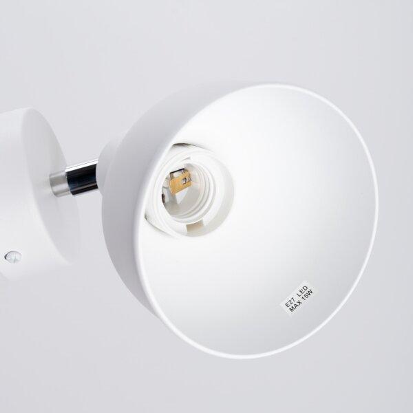 Sollux SL.1313 - Nástenné bodové svietidlo ELBA 1xE27/15W/230V biela