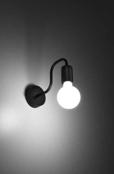 Sollux SL.1445 - Nástenná lampa VECTOR 1xE27/15W/230V čierna