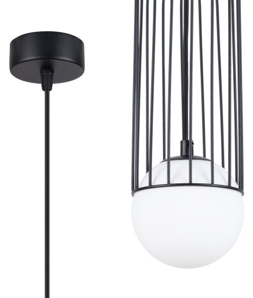 Sollux SL.1332 - Luster na lanku BRINA 1xG9/8W/230V čierna