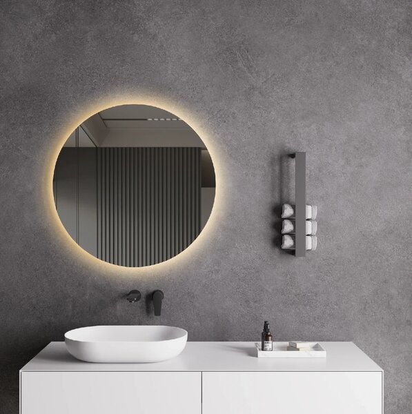 CERANO - Kúpeľňové LED zrkadlo Nome - Ø 60 cm