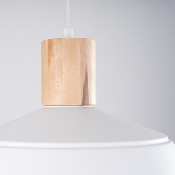 Sollux SL.1321 - Luster na lanku FANO 1xE27/15W/230V pr. 34 cm biela