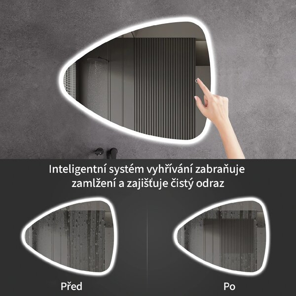 CERANO - Kúpeľňové LED zrkadlo Riflettore - 70x55 cm