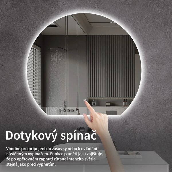 CERANO - Kúpeľňové LED zrkadlo Rondo - Ø 120 cm