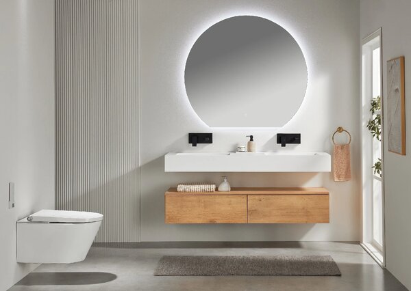 CERANO - Kúpeľňové LED zrkadlo Rondo - Ø 120 cm