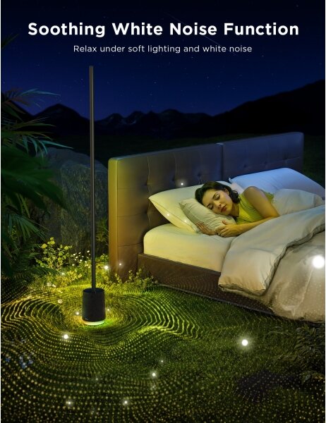 Govee - LED Stojacia lampa s reproduktorom Pro RGBICWW Wi-Fi + DO