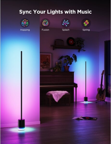 Govee - LED Stojacia lampa Smart MATTER LED RGBICWW Wi-Fi + DO