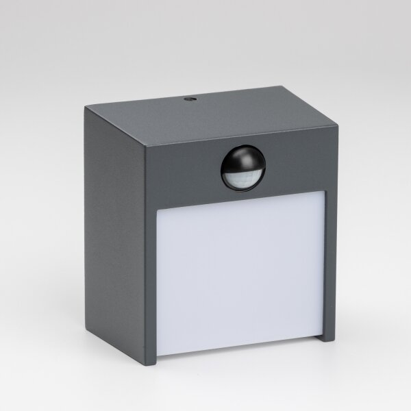 Brilagi-LED Vonkajšie nástenné svietidlo so senzorom TERNI LED/12W/230V antr. IP44