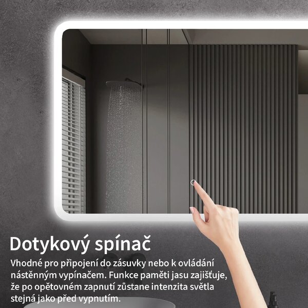 CERANO - Kúpeľňové LED zrkadlo Speculare - 70x70 cm