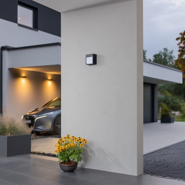Brilagi - LED Vonkajšie nástenné svietidlo TERNI LED/12W/230V antracit IP44