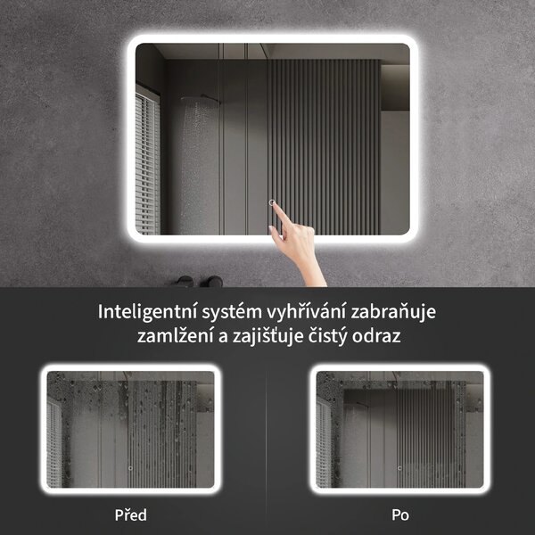 CERANO - Kúpeľňové LED zrkadlo Speculare - 70x70 cm