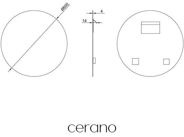 CERANO - Kúpeľňové zrkadlo Specchio - Ø 60 cm