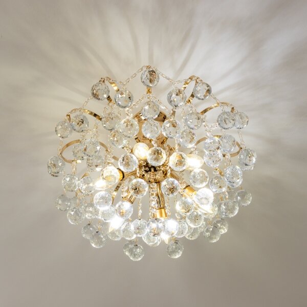 Brilagi - Prisadený luster CRYSTAL 6xE14/60W/230V zlatá
