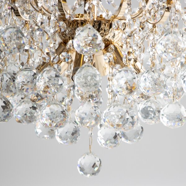 Brilagi - Prisadený luster CRYSTAL 6xE14/60W/230V zlatá