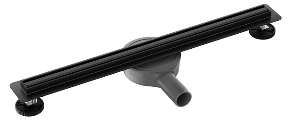 CERANO - Sprchový odtokový žľab Slim, sifón otočný 360 ° - nerez - DN40 - čierna matná - 64 cm