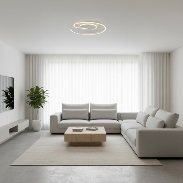 Brilagi -LED Stmievateľné stropné svietidlo SPIRAL LED/56W/230V 3000/4000/6000K + s diaľkovým ovládaním