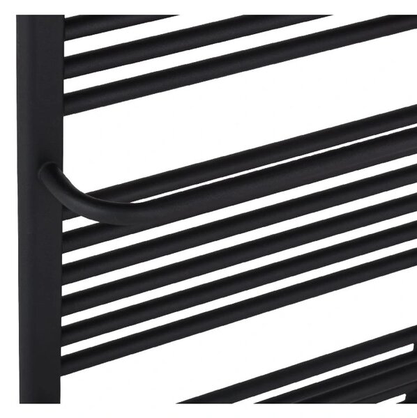 CERANO - Kúpeľňový radiátor Antonio - bočné pripojenie - 655W - čierna matná - 1180x550 mm