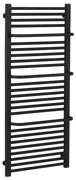 CERANO - Kúpeľňový radiátor Antonio - bočné pripojenie - 655W - čierna matná - 1180x550 mm