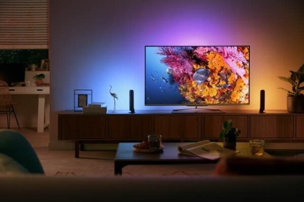 Philips -Rozširovacia LED RGB Stmievateľná stolná lampa Hue PLAY LED/6W/230V čierna