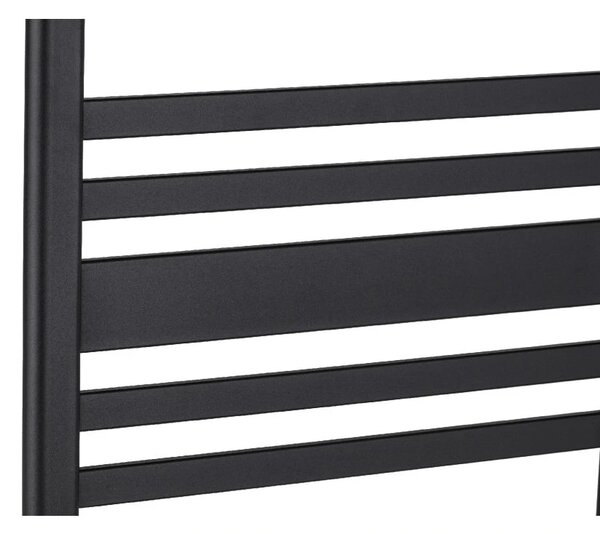 CERANO - Kúpeľňový radiátor Enrico - bočné pripojenie - 467W - čierna matná - 970x550 mm