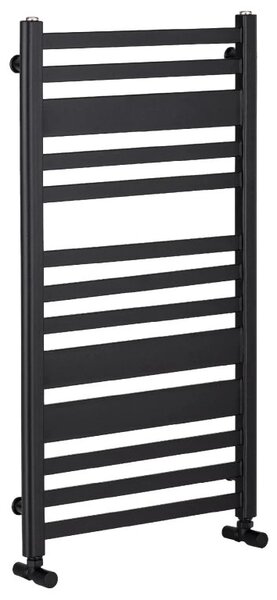 CERANO - Kúpeľňový radiátor Enrico - bočné pripojenie - 467W - čierna matná - 970x550 mm
