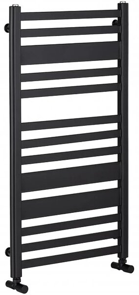 CERANO - Kúpeľňový radiátor Enrico - bočné pripojenie - 272W - čierna matná - 660x550 mm