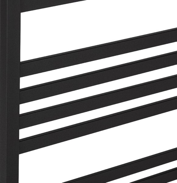 CERANO - Kúpeľňový radiátor Fulgiduson - bočné pripojenie - 765W - čierna matná - 1800x530 mm