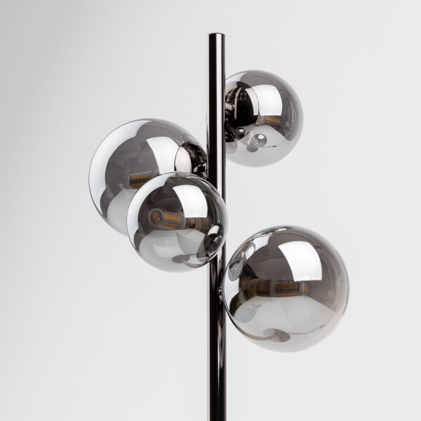 Brilagi - LED stolná lampa MILLA 4xG9/3W/230V čierny chróm/dymová