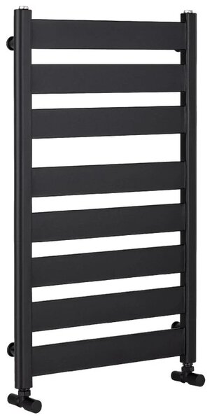 CERANO - Kúpeľňový radiátor Marco - bočné pripojenie - 698W - čierna matná - 920x550 mm