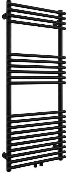 CERANO - Kúpeľňový radiátor Luigi - stredové pripojenie 50mm/bočné - 545W - čierna matná - 1200x500 mm