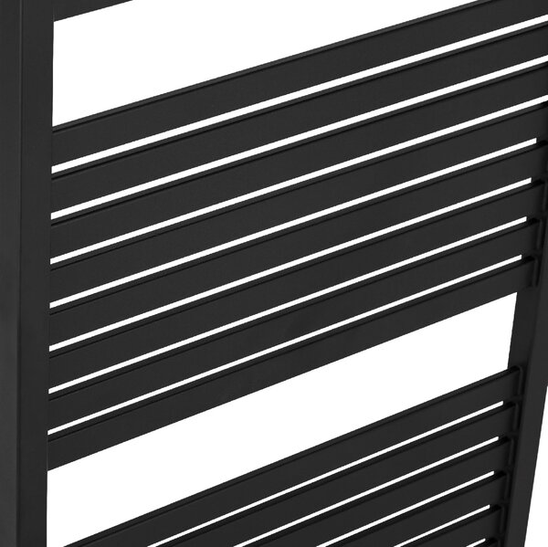 CERANO - Kúpeľňový radiátor Vincenzo - stredové pripojenie 50mm/bočné - 800W - čierna matná - 1700x600 mm