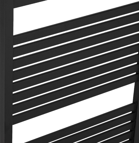CERANO - Kúpeľňový radiátor Vincenzo - bočné pripojenie - 400W - čierna matná - 970x600 mm