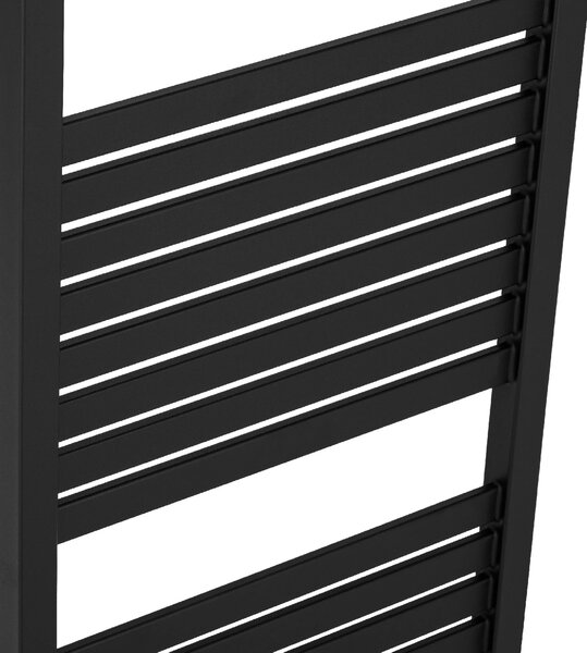 CERANO - Kúpeľňový radiátor Vincenzo - bočné pripojenie - 300W - čierna matná - 970x450 mm