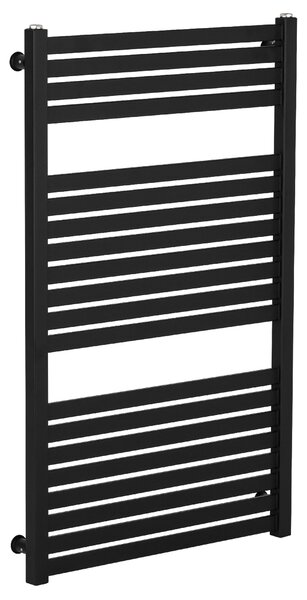 CERANO - Kúpeľňový radiátor Vincenzo - bočné pripojenie - 400W - čierna matná - 970x600 mm