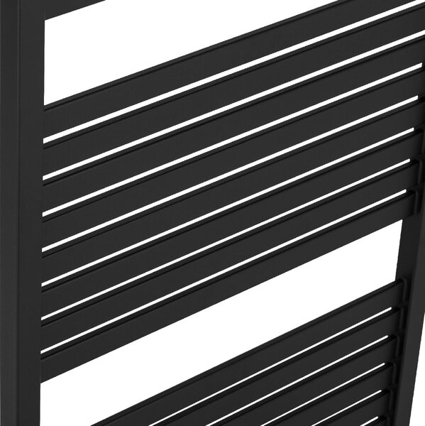 CERANO - Kúpeľňový radiátor Vincenzo - bočné pripojenie - 600W - čierna matná - 1330x600 mm