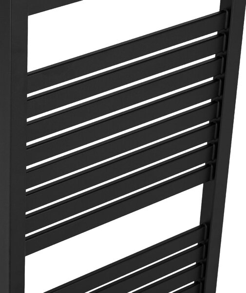 CERANO - Kúpeľňový radiátor Vincenzo - bočné pripojenie - 500W - čierna matná - 1330x450 mm