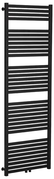 CERANO - Kúpeľňový radiátor Vincenzo - stredové pripojenie 50mm/bočné - 800W - čierna matná - 1700x600 mm