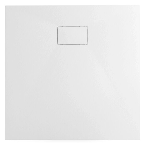 CERANO - Sprchová vanička štvorcová Gusto - SMC/minerálny kompozit - štruktúrovaná biela matná - 70x70x3 cm