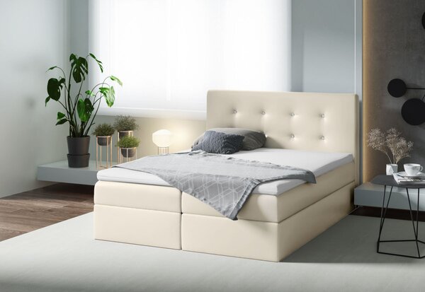 Čalúnená posteľ MEZI + topper, 180x200, madryt 912