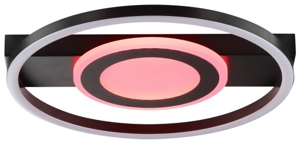 Brilliant -LED RGBW stmievateľné stropné svietidlo MAUREEN LED/20W/230V 3000-6500K čierna + s diaľkovým ovládaním